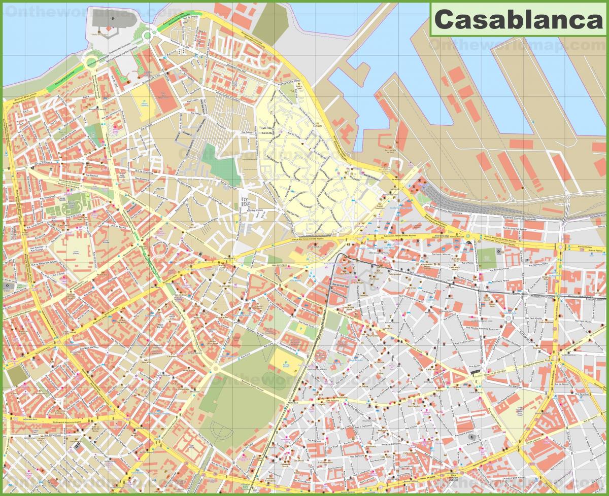 カサブランカ市内地図