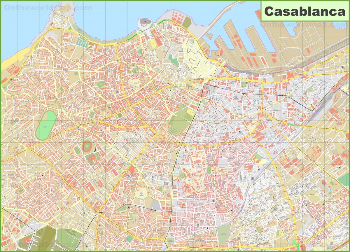 カサブランカの通りマップ