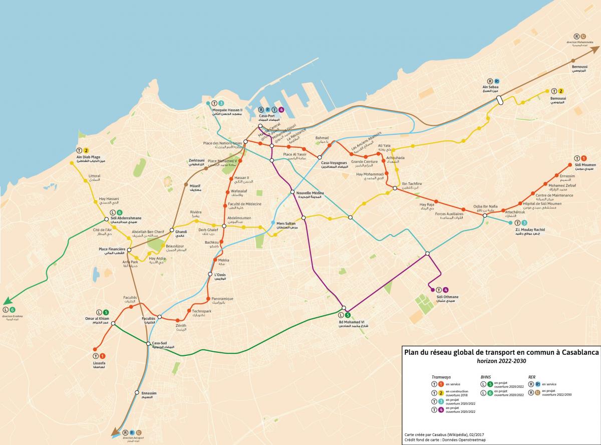 カサブランカ駅のマップ